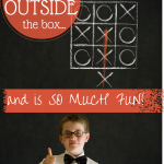 Anxious to get your kids away from the videos games and doing something active or creative with their minds? This new version of Tic Tac Toe is so much fun for the whole family! Family game night is ON!