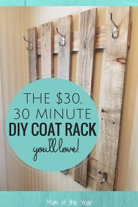 Ever DIY something in your home and then wonder, why the heck didn't I think of this sooner?! For us, our slice of genius home organization was this DIY Pallet Board Coat Rack. Seriously, so incredibly easy and cheap (you won't believe the final cost!), and had made ALL the difference by our front door as a place to hang coats. Read: Mommy feels a tad more sane with this in place! Why didn't we think of this easy project sooner?!