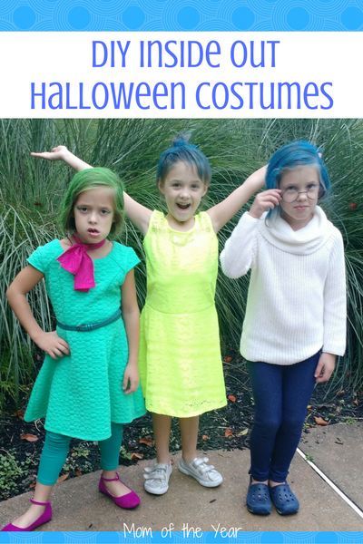 DIY Inside Out Halloween Costumes - The Mom of the Year