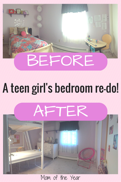 Teen Girl Bedroom Re-do that Wins! - The Mom of the Year