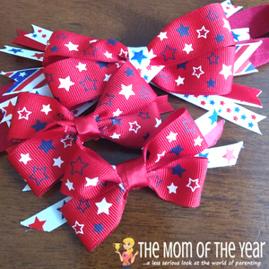 DIY Patriotic Hair Bows The Mom of the Year