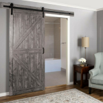 There are so many super reasons a Barn Door is the perfect fit for a space in your home! #3 never even occurred to me until AFTER we installed our rustic barn door. Check them all out, get inspired and get ready to add a little rustic home decor of your own!