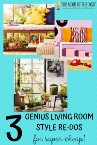 Crushing on a re-do of your living room style? Check these 3 smart, budget-friendly ideas--I LOVE the last one!!