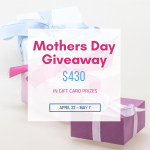 I love this giveaway because if you're not sure what to get mom, you can't go wrong with a Mother's Day gift card to the store of her choosing!